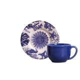 Conjunto de xicaras de cha 6pcs coral blue porto brasil