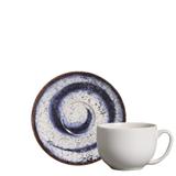 Conjunto de xicaras de cha 6pcs cosmic blue porto brasil