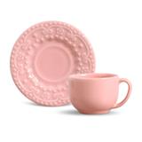 Conjunto de xícaras de cha 6pcs esparta rosa porto brasil
