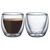 Conjunto de Xícaras de Vidro Duplo Café 80ml 2 Peças-Mimo - Not defined