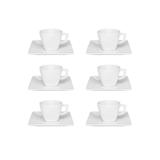 Conjunto de Xícaras para Cafezinho 75 ml com Pires 12 Peças White - Oxford - Oxford sc