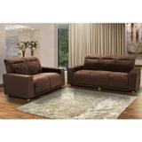 Conjunto Estofado 3 e 2 Lugares Bali - Jandaia Tecido Suede Amassado