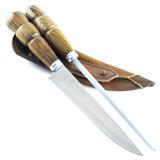 Conjunto Faca e Chaira Braseira Vargas 18 Cm. PBR7 - Cutelaria vargas