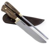 Conjunto Faca E Chaira Churrasco Aço Especial Vargas 21 Cm. Pch8 - Cutelaria vargas