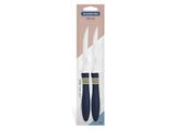 Conjunto facas chur frutas 2 pcs cor e cor azul laminas aco inox e cabos polipropileno tramontina