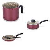 Conjunto Fervedor 1L, Frigideira 20cm e Panela 2L Tramontina 427388 Vermelho