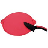 Conjunto Forma Pizza Silicone Espátula 2 Peças - Mor