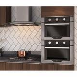 Conjunto Forno Elétrico de Embutir 50L e Coifa de Parede Inox 90cm 220V Fischer Cinza
