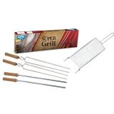 Conjunto Grelha e Espetos Super Grill Mor