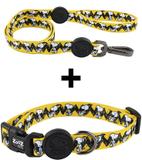Conjunto Guia e Coleira para Cachorro Snoopy Charlie Brown Zooz Pet (modelo Zee Dog)
