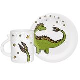 Conjunto Infantil Com Prato E Caneca - Dinossauro Oxford