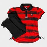 Conjunto Infantil Flamengo Polo e Legging Oficial - Revedor