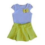 conjunto infantil menina em cotton e jacquard milon