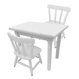 Conjunto Infantil Mesa Com 2 Cadeiras Branca Para Criança - Flex mesas e cadeiras