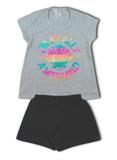 Conjunto Infantil Mescla Shorts Preto - Vitalite