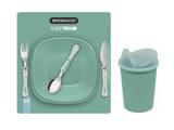 Conjunto Infantil para Refeição Simonaggio - Kids Trend - Talheres- Pratos - 6 Pçs - Dinossauros