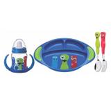 Conjunto Infantil Prato 4 Peças MonsterKids Tramontina Azul