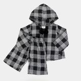 Conjunto Infantil Up Baby Flanelado Xadrez Feminino