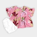 Conjunto Infantil Up Baby Floral Menina
