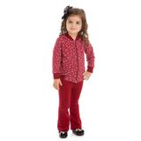 Conjunto Inverno Menina Calça e Jaqueta Floral - Hrradinhos