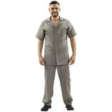 Conjunto Jaleco e Calça Profissional Mecânico Metalúrgico - Cinza - Wp confecções