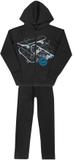 Conjunto jaqueta e calça e moletom felpado inverno Marisol preto
