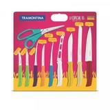 Conjunto / Jogo de Facas Inox 10 pçs Color Athus, Tramontina