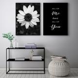 Conjunto Kit 2 Quadros 67x100cm Coleção Black White You and Me Moldura Preta - Oppen House Decora