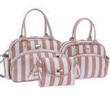 Conjunto Kit Bolsa Maternidade Unissex Elegance Bege 03 Pçs - Sônia enxovais