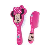 Conjunto lillo minnie 3d - pente e escova rosa