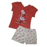Conjunto Manga Curta Flamingo - Goiaba - W.kids