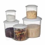 Conjunto Mantimento 5 Peças Transparente Color - Erca plast