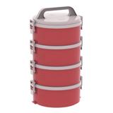 Conjunto Marmita Termoprato 4 Peças Tekcor 1.5L Vermelho Soprano