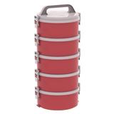 Conjunto Marmita Termoprato 5 Peças Tekcor 1.5L Vermelha Soprano