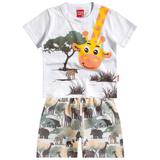 Conjunto Menino Safari Branco - Kyly