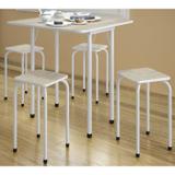 Conjunto Mesa Dobrável Com 04 Banquetas Asti 100 Narita Branca Bona Vita
