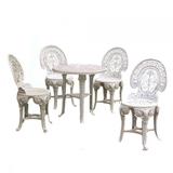 Conjunto Mesa e 4 Cadeiras Colonial Plástico Antares