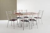 Conjunto mesa Kelen tampo MDF 1,50 x 0,80 e 6 cadeiras Iara Móveis Muller