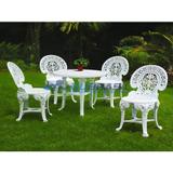 Conjunto Mesa Redonda E 4 Cadeira Colonial Plastico - Antares