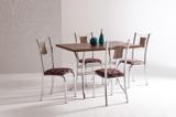 Conjunto mesa tampo MDF 1,20 x 0,80 Kelen com 4 cadeira Veneza Muller - Móveis muller