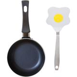 Conjunto Mini Frigideira 12cm Antiaderente com Espátula Casa do Chef Preto