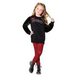 Conjunto Moletom Infantil Fakini Estampa Floral Detalhe Laço Feminino