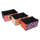 Conjunto Organizadores Exclusivo Florestinha Mimosa c/3 - 16cm x 23cm x 22cm -Trevisan Concept