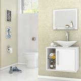 Conjunto p/ Banheiro Baden Branco com Cuba - Moveis bechara