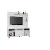 Conjunto Painel TV com Rack Caribe Branco Brilho - Moveis bechara