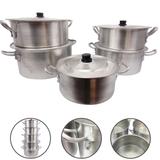 Conjunto Panela Grande Caçarola Industrial N 26 28 30 32 34 - Alumínio extra forte