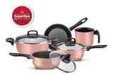 Conjunto Panelas 5 Peças Antiaderente Madri Rosé - Mta