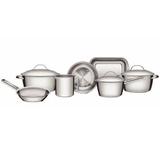 Conjunto Panelas 7 Peças De Aço Inox Allegra Tramontina - Fundo Triplo, Espessura 0,5mm
