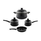 Conjunto Panelas Bojudas 4 Pcs Mae Agata Preto Ewel