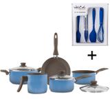 Conjunto Panelas Ceramic Life Anis e Utensílios 9 pçs - Brinox